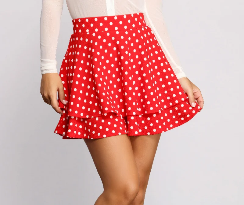 Seasonal Sale – Shop Now!Miss Retro Mouse Polka Dot Skater Skirt
