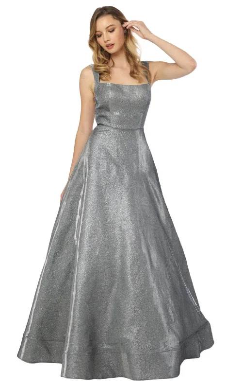Your Favorite Sale is Back!Nox Anabel - C240 Glimmering Square Neck Strappy Back A-Line Gown Your Favorite Sale is Back!Nox Anabel - C240 Glimmering Square Neck Strappy Back A-Line Gown