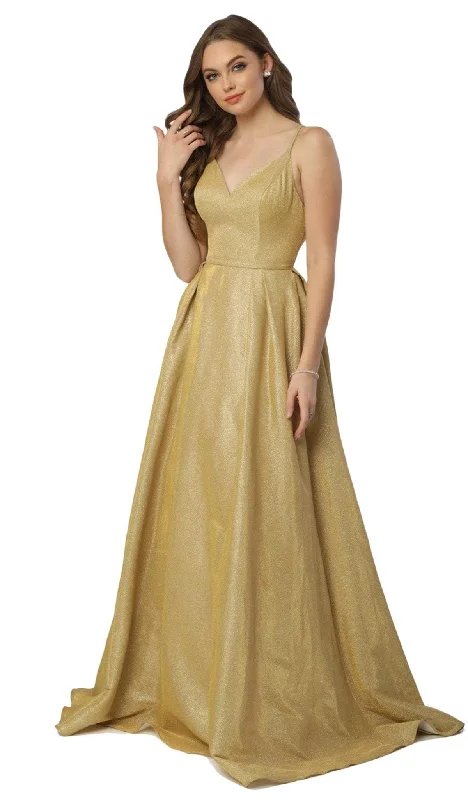 Massive Price Cuts!Nox Anabel - E228 Sleeveless V-neck Pleated Ballgown