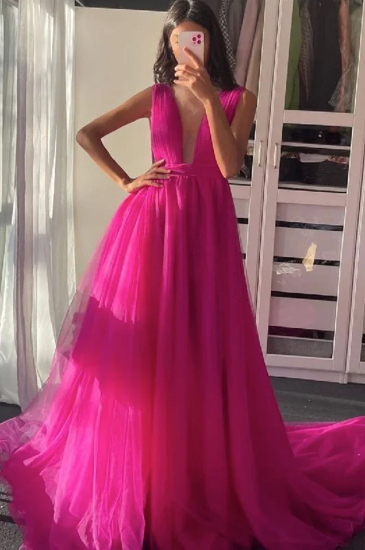 Shop Before It’s Gone!Plum red v neck tulle long prom dress tulle formal dress cg19776 Shop Before It’s Gone!Plum red v neck tulle long prom dress tulle formal dress cg19776