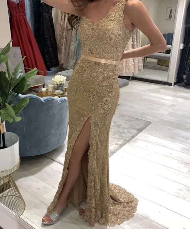 Save More When You Shop More!Prom Dresses One Shoulder Lace Mermaid Split Dresses cg19805 Save More When You Shop More!Prom Dresses One Shoulder Lace Mermaid Split Dresses cg19805