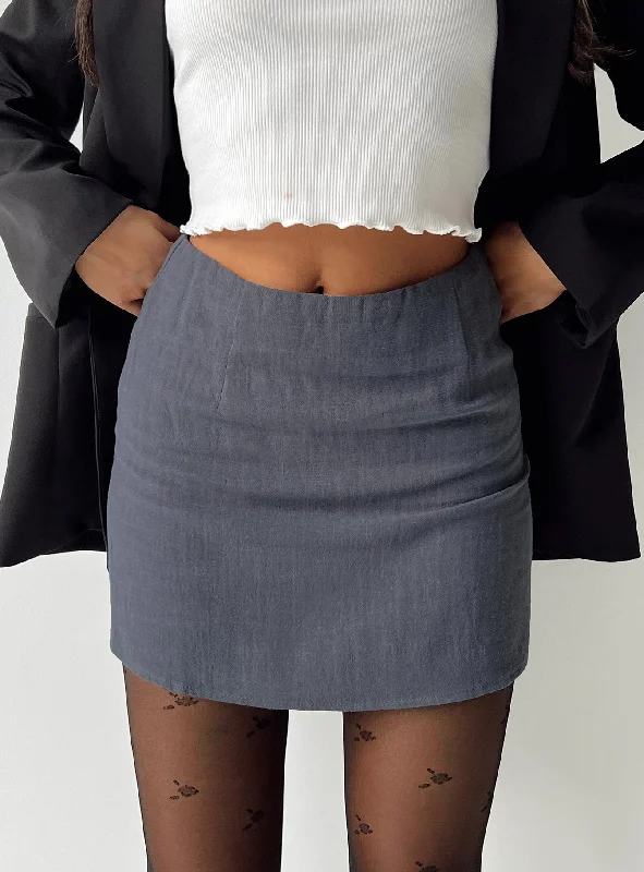 Save More When You Shop More!Selby Mini Skirt Grey Tall