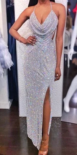 Huge Price Cuts Await!Sparkly Mermaid Sexy Backless Slit Sequin Prom Dresses cg19885 Huge Price Cuts Await!Sparkly Mermaid Sexy Backless Slit Sequin Prom Dresses cg19885