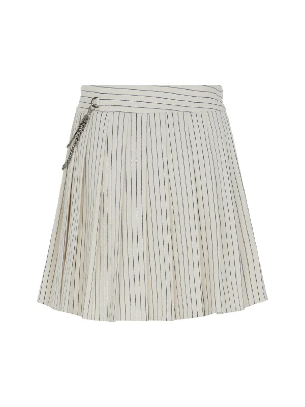 Great Deals, Just for You!Striped Pleated Mini Skirt