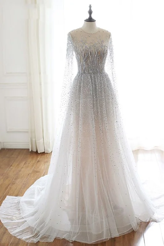 Unbeatable Prices!Stunning Silver Beaded Long Formal Dress Prom Dress    cg19815