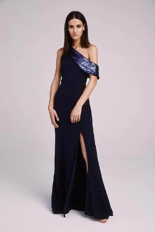 Hot Deals You Can’t Resist!Tadashi Shoji - Draped Shoulder Evening Gown ALG19719L - 1 pc Royal Navy In Size 10 Available Hot Deals You Can’t Resist!Tadashi Shoji - Draped Shoulder Evening Gown ALG19719L - 1 pc Royal Navy In Size 10 Available