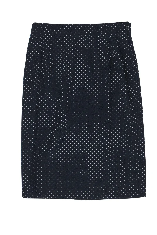 Bigger Savings, Better Shopping!Valentino Miss V - Vintage Navy & Tan Polka Dot Pencil Skirt Sz 10 Bigger Savings, Better Shopping!Valentino Miss V - Vintage Navy & Tan Polka Dot Pencil Skirt Sz 10