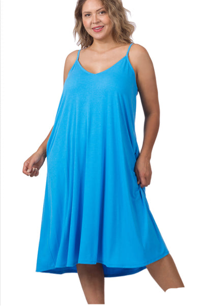 Shop Before It’s Gone!Plus Size V-Neck Cami dress