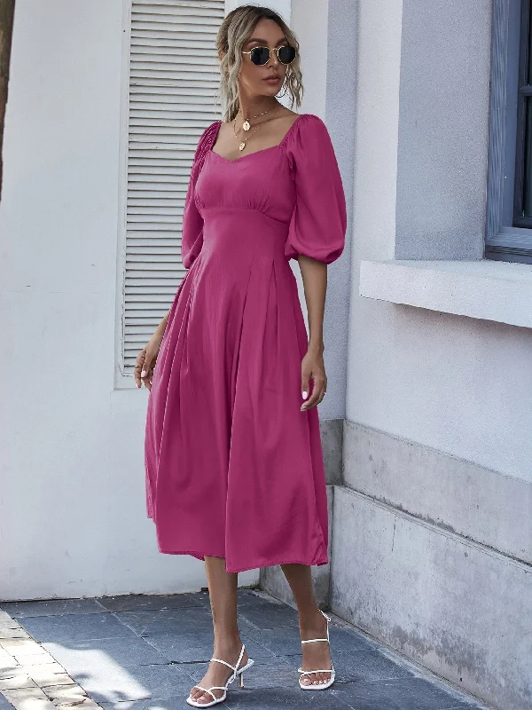Act Fast – Limited Time Savings!KittenAlarm - Round neck maxi dress
