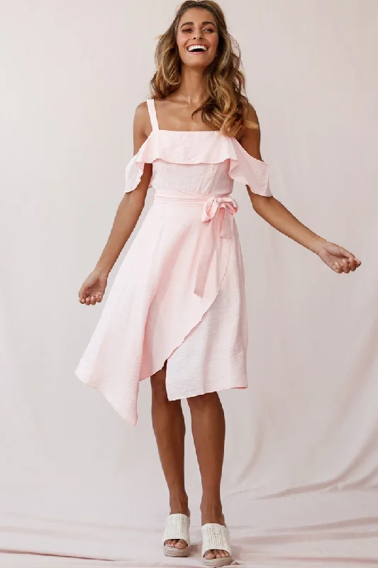 Buy More, Save More!Adali Flowy Summer Midi Dress Pink