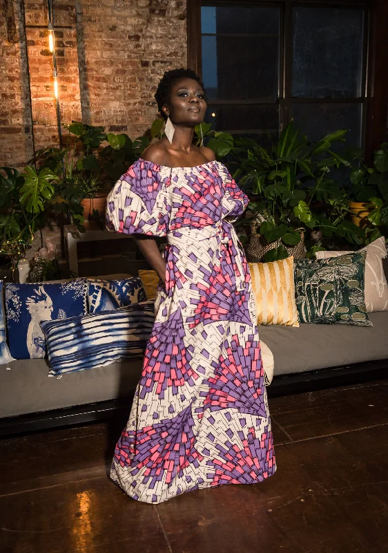 The Sale You’ve Been Waiting For!African Print Off-The-Shoulder Dress
