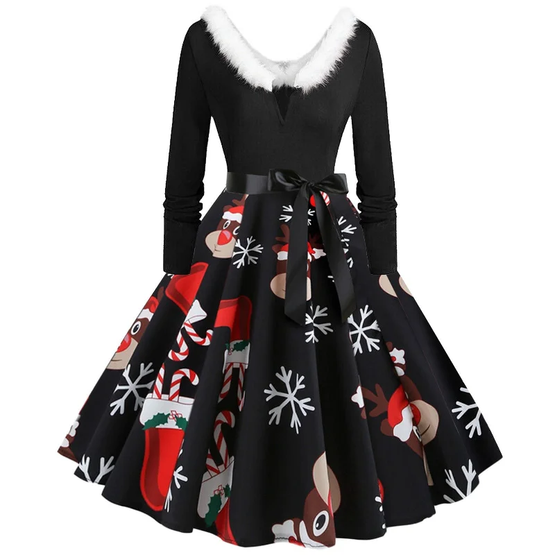 Your Chance to Save is Now!FashionSierra - Autumn Winter V Neck Long Sleeve Dress