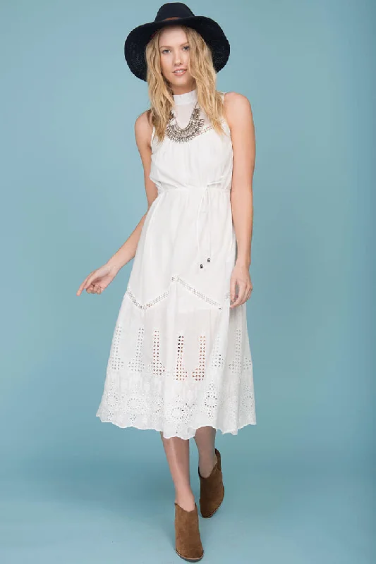 More Discounts, More Joy!Bentley Chic Summer Midi Dress White