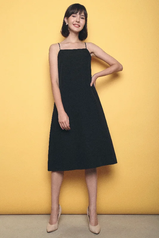 Limited Edition, Limited Price!Brennur Strappy Slip Dress Black