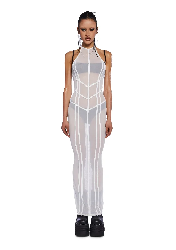 Great Deals, Just for You!Charged Mesh Maxi Dress