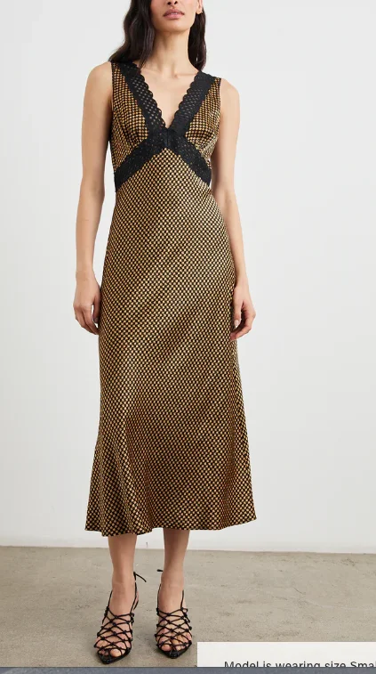 Grab Yours Before It’s Too Late!Checkerboard Satin Crepe Dress