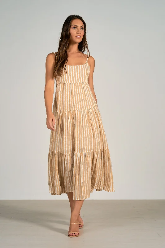 Limited Edition, Limited Price!Curry Stripe Maxi