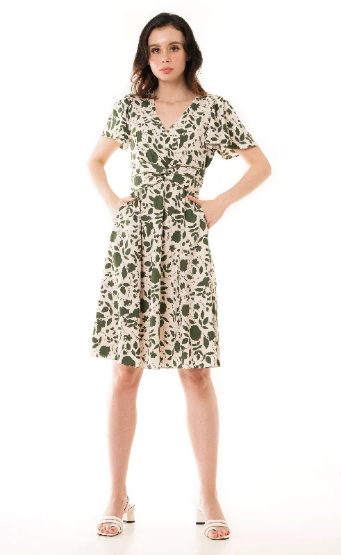 Don’t Wait – Shop Today!Dahlia Front Neckline Crossover Belted Midi Dress