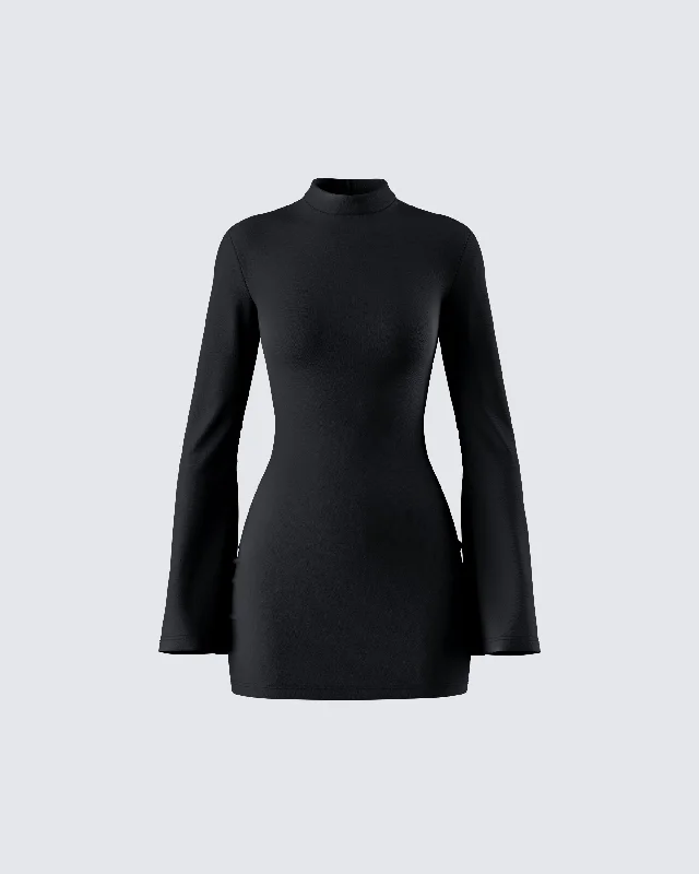 Special Offer – Act Fast!Darina Black Open Back Mini Dress