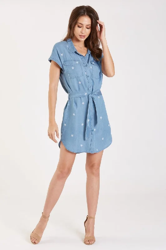 Unmissable Offers Await!Dear John Kelly Mini Star Print Shirt Dress
