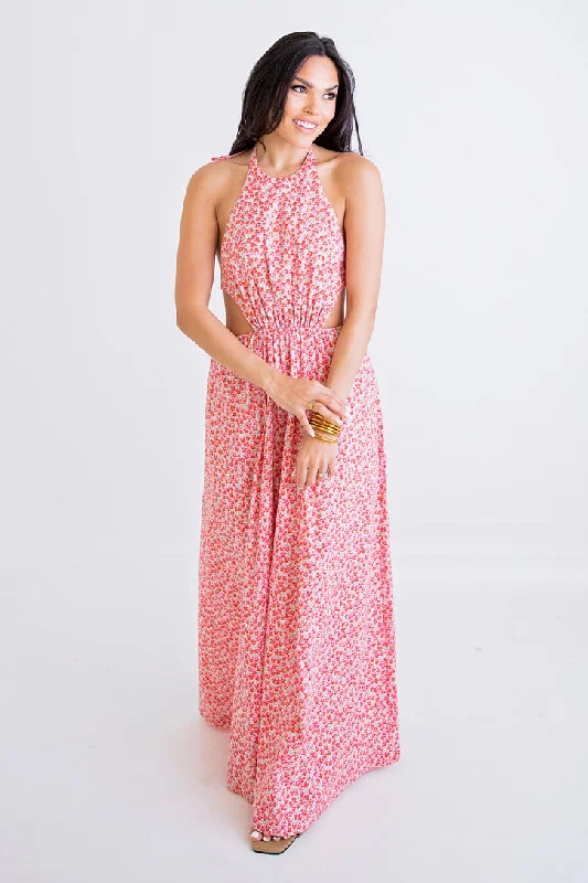 Save More When You Shop More!Ditzy Floral Cut-Out Maxi Dress