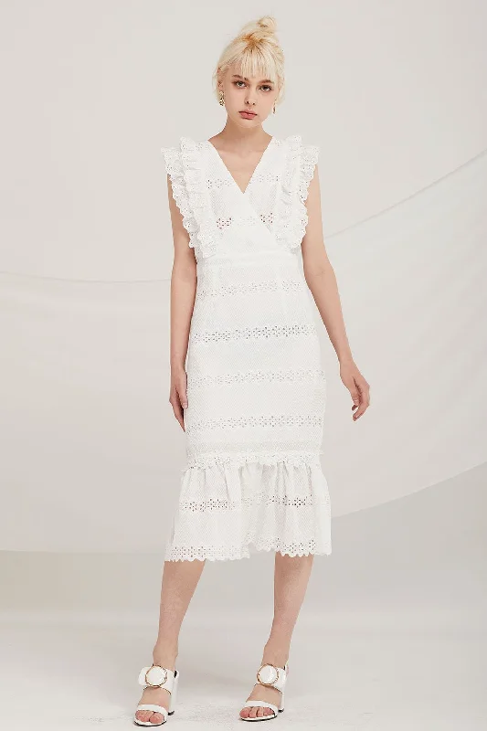 One Click Away from Big Savings!Dominic Eyelet Lace Mermaid Dress