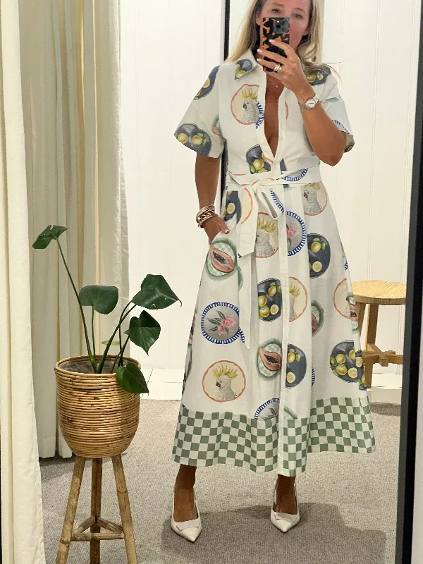 Shop Early, Save Big!Down Under Short Sleeve Shirt Maxi Dress