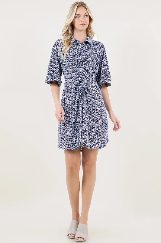 Stock Up and Save!ELBOW SLEEVE TWIST FRONT SHORT DRESS