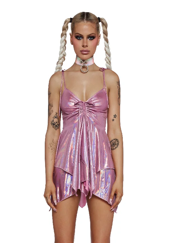 Act Fast – Limited Time Savings!F Is For Fairies® Handkerchief Dress - Pink Metallic