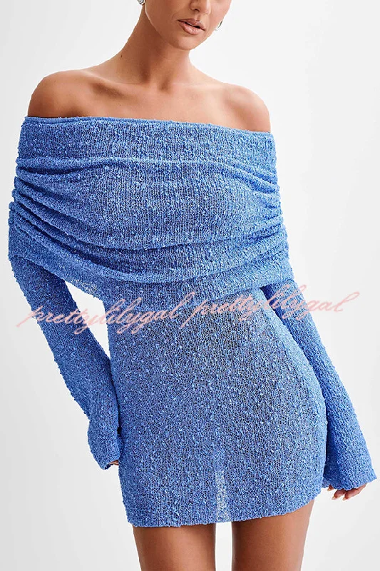 Score Huge Discounts Today!Fashionable and Sexy Off-shoulder Long-sleeved Mini Dress Score Huge Discounts Today!Fashionable and Sexy Off-shoulder Long-sleeved Mini Dress