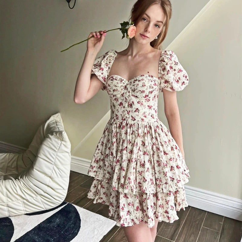 Get More, Spend Less – Shop Now!FashionSierra-Floral Print Ruffles Mini Party Vintage Square Collar Puff Sleeve Backless Elegant Boho Dress Get More, Spend Less – Shop Now!FashionSierra-Floral Print Ruffles Mini Party Vintage Square Collar Puff Sleeve Backless Elegant Boho Dress