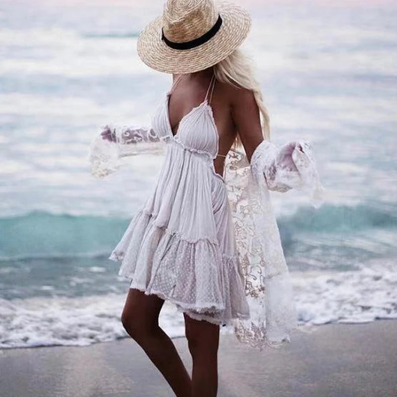 Seasonal Sale – Shop Now!FashionSierra-Sexy Deep V Neck Sleeveless Backless Mini Women Summer Beach Lace Vestidos 2024 Boho Dress Seasonal Sale – Shop Now!FashionSierra-Sexy Deep V Neck Sleeveless Backless Mini Women Summer Beach Lace Vestidos 2024 Boho Dress