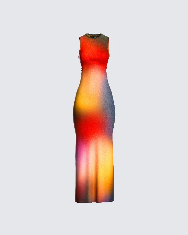 Your Chance to Save is Now!Finn Multi Print Maxi Dress