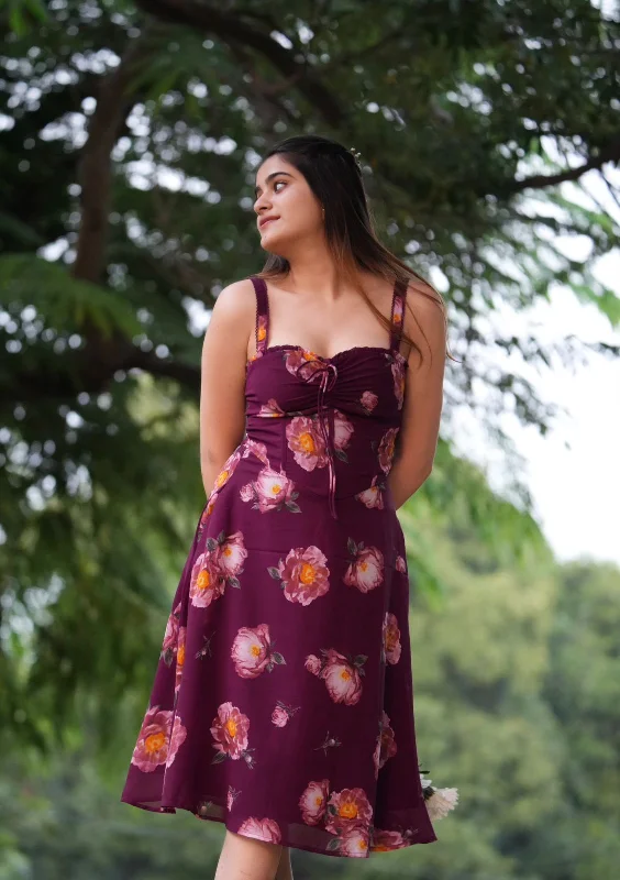 Today Only – Don’t Miss It!Flora Corset Dress (WINE)