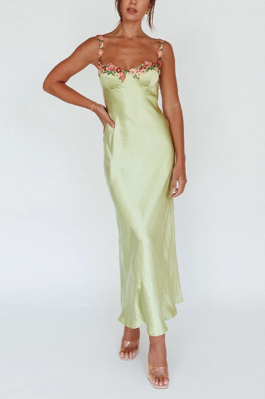 Time to Snag a Bargain!Floral Embellished Bustier Maxi