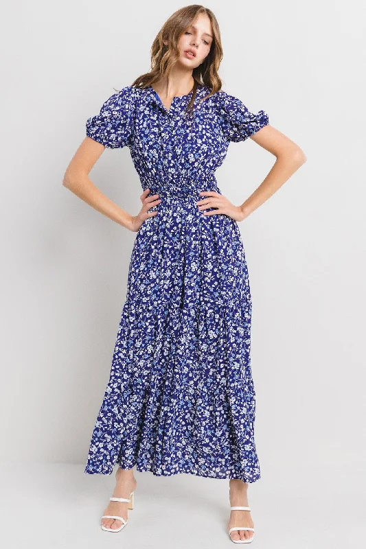 Shop Early, Save Big!Floral Print Tiered Maxi Dress