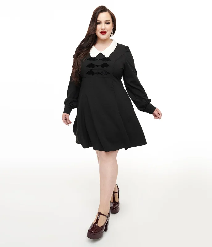 Your Shopping Spree Starts Here!Hell Bunny Plus Size 1960s Black Batilda Mini Dress