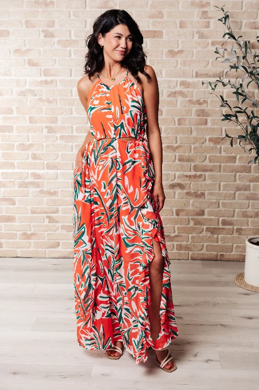 Great Deals, Just for You!Humming Along Cutout Dress in Coral