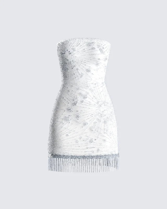 Enjoy Huge Discounts Now!Jocelyn White Sequin Mini Dress