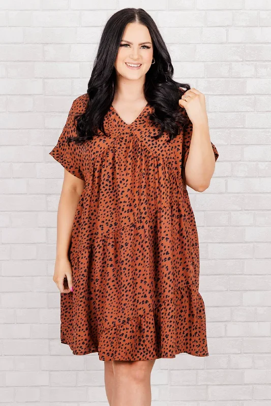 Buy More, Save More!Just Try Again Dress, Rust