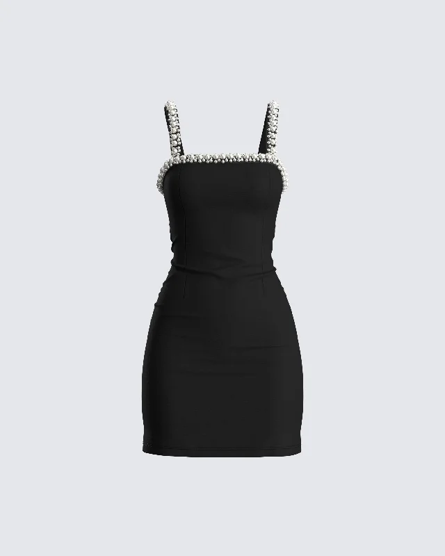 Bigger Savings, Better Shopping!Kiana Black Ponte Mini Dress