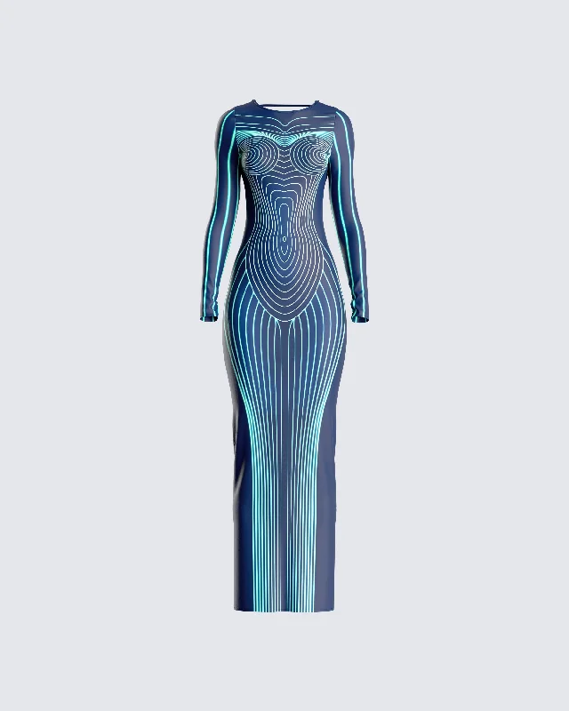 Buy More, Pay Less!Larisa Body Print Knit Maxi Dress