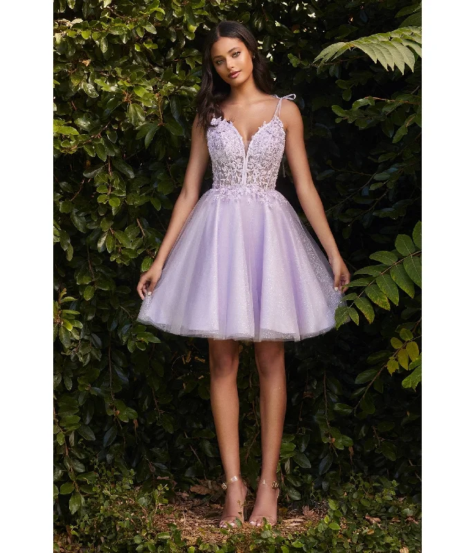 Hurry! While Supplies Last!Cinderella Divine Lavender Tulle & Corset Applique Mini Prom Dress Hurry! While Supplies Last!Cinderella Divine Lavender Tulle & Corset Applique Mini Prom Dress