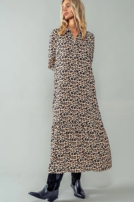 Shop Today, Save Tomorrow!Leopard Print Button Maxi