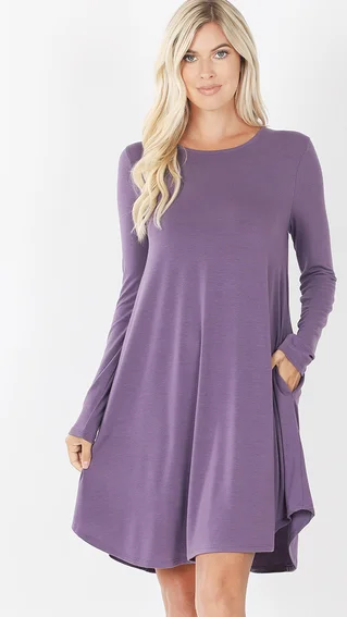 Must-Have Deals Inside!Long sleeve dress with pockets