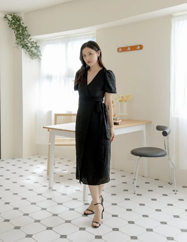 Score Big Savings Today!Maeve Wrap Dress in Black