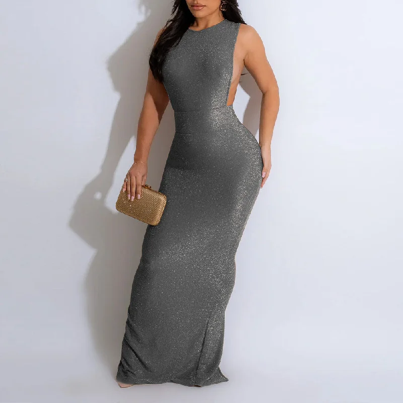 Snag the Best Prices Now!MALYBGG Round Neck Sleeveless High-Slit Maxi Dress 6791LY Snag the Best Prices Now!MALYBGG Round Neck Sleeveless High-Slit Maxi Dress 6791LY