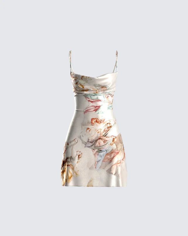 Save Money, Shop Happy!Melody Renaissance Print Mini Dress
