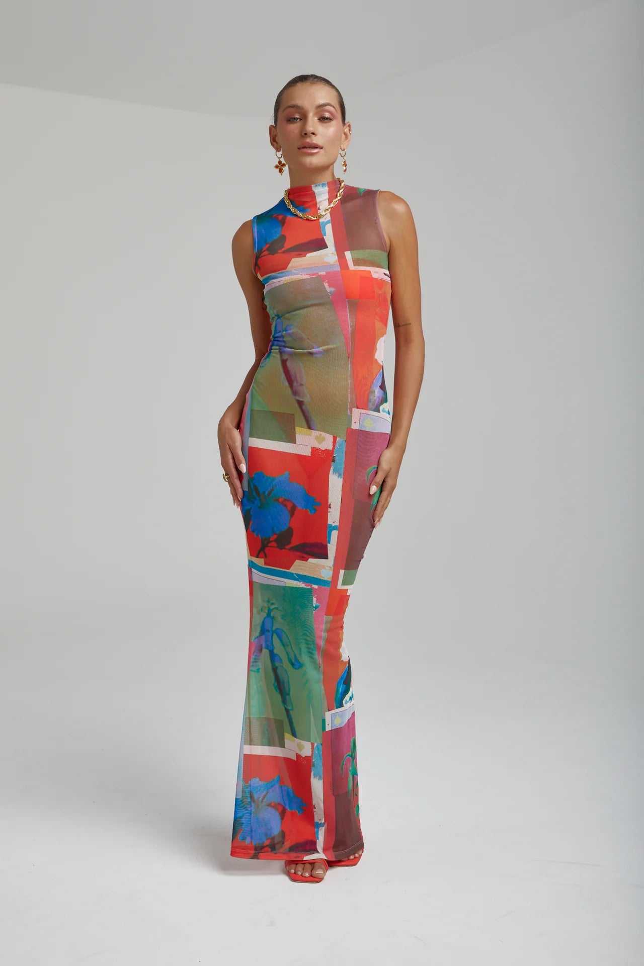 Your Favorite Items on Sale Now!MESH MAXI DRESS - ROYAL MONTAGE