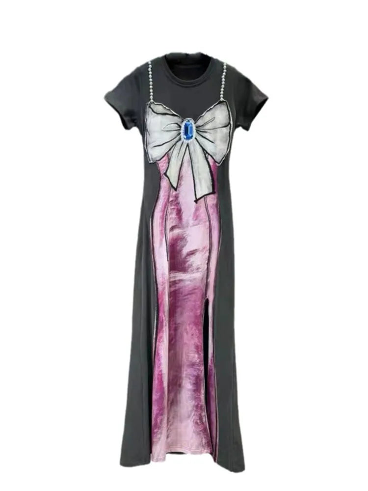 The Best Offers Are Here!Printed TShirt Maxi Dress